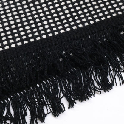 Hermes Leather Logo Patch Cashmere Scarf — view 7