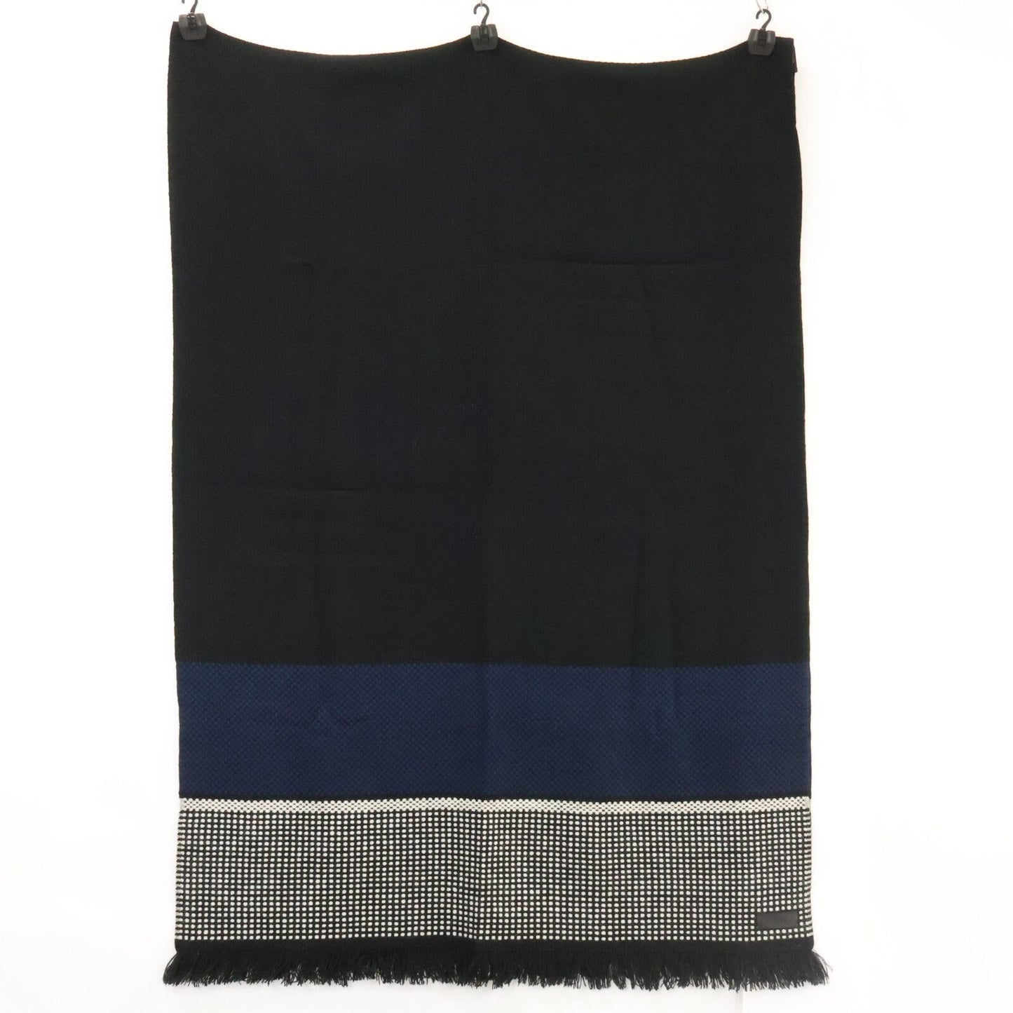 Hermes Leather Logo Patch Cashmere Scarf — view 3