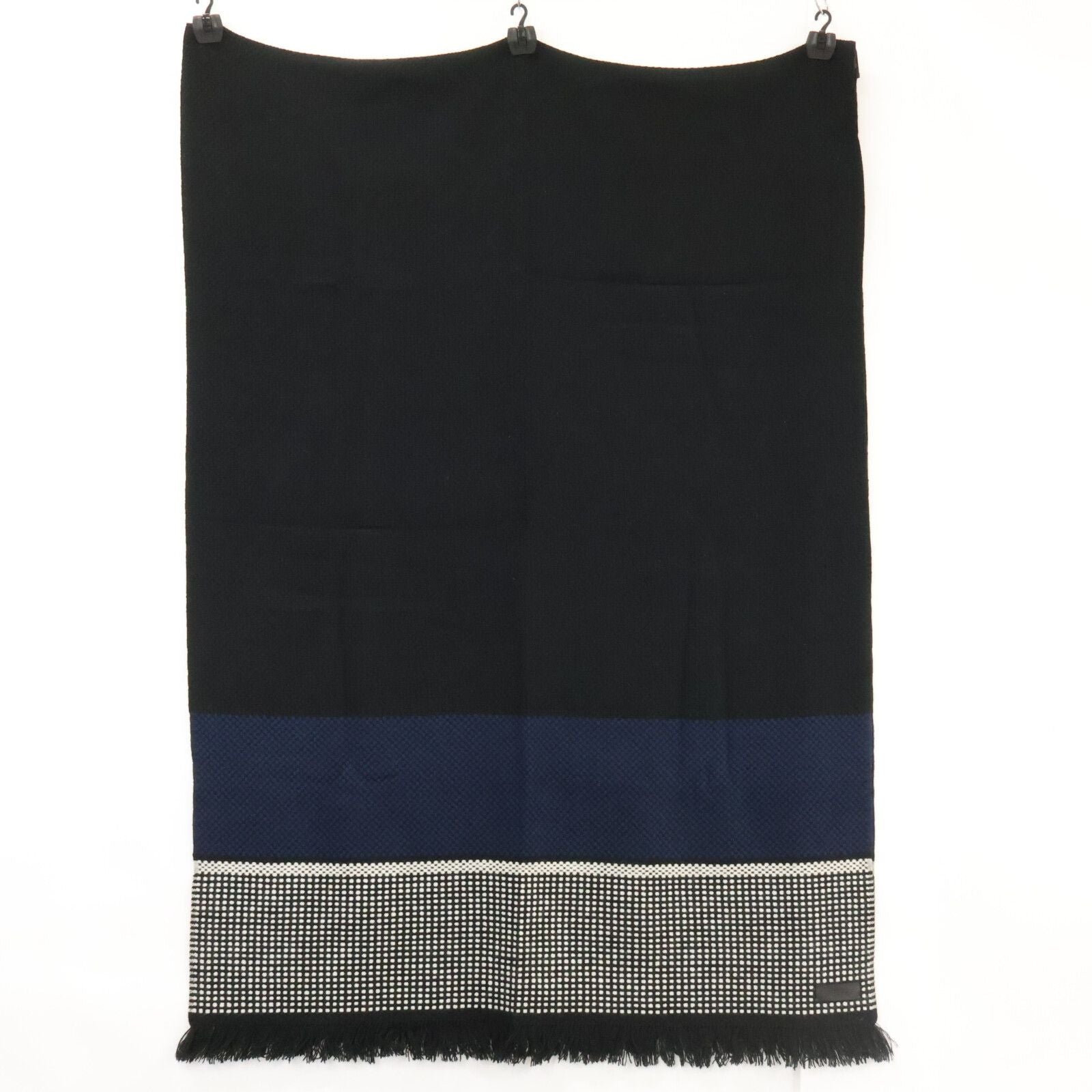 Hermes Leather Logo Patch Cashmere Scarf — view 3