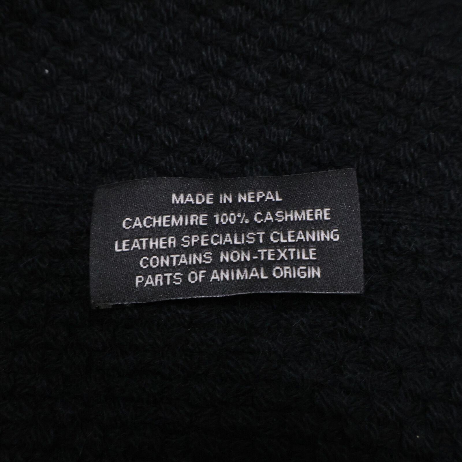Hermes Leather Logo Patch Cashmere Scarf — view 5