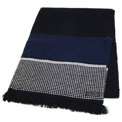 Hermes Leather Logo Patch Cashmere Scarf