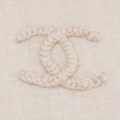 Chanel CC Logo Embroidery Cashmere Scarf — view 3