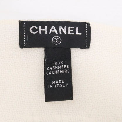 Chanel CC Logo Embroidery Cashmere Scarf — view 4