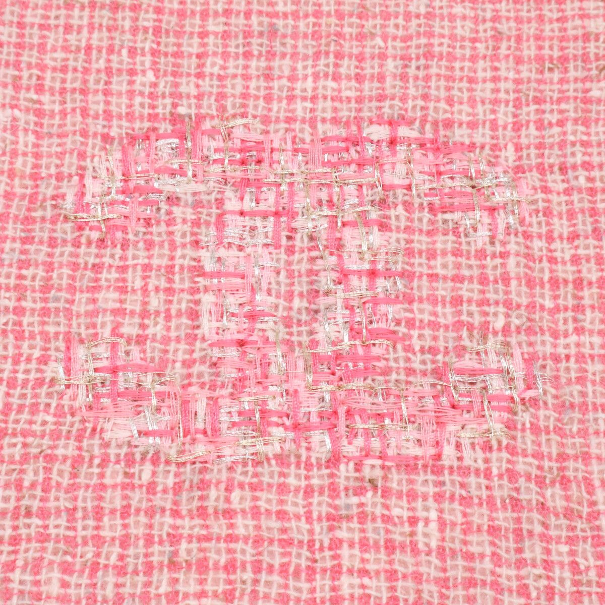 Chanel CC Logo Embroidery Wool Cashmere Scarf — view 3