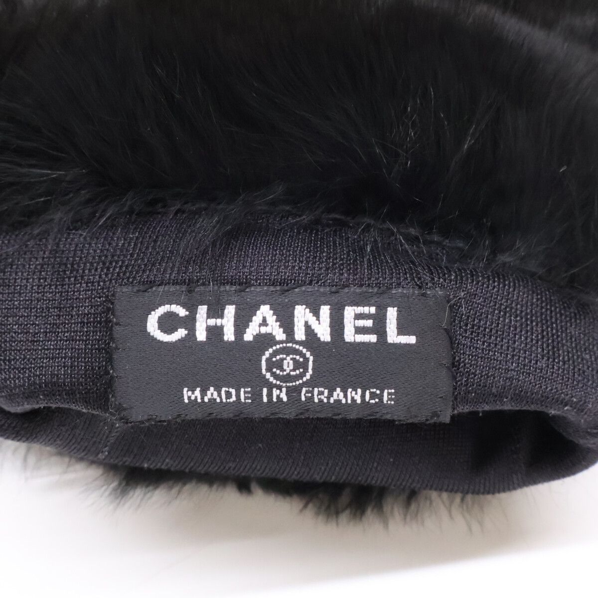 Chanel CC Logo Rabbit Fur Sheep Leather Gloves — view 7