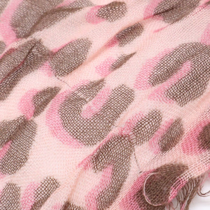 Louis Vuitton Etole Leopard SS Pattern Cashmere Silk Scarf — view 5