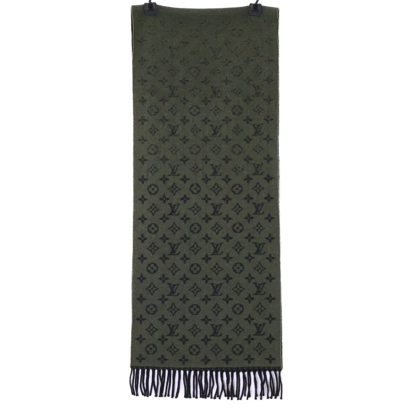 Louis Vuitton Echarpe Monogram Gradient Wool Cashmere Fringe — view 4