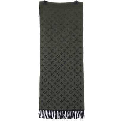 Louis Vuitton Echarpe Monogram Gradient Wool Cashmere Fringe — view 4