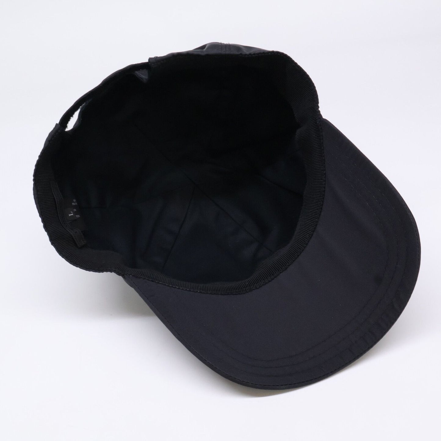 Prada Triangle Plate Nylon Baseball Cap — view 7