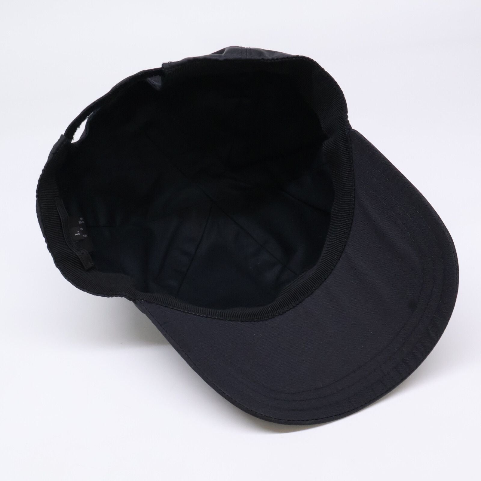 Prada Triangle Plate Nylon Baseball Cap — view 7