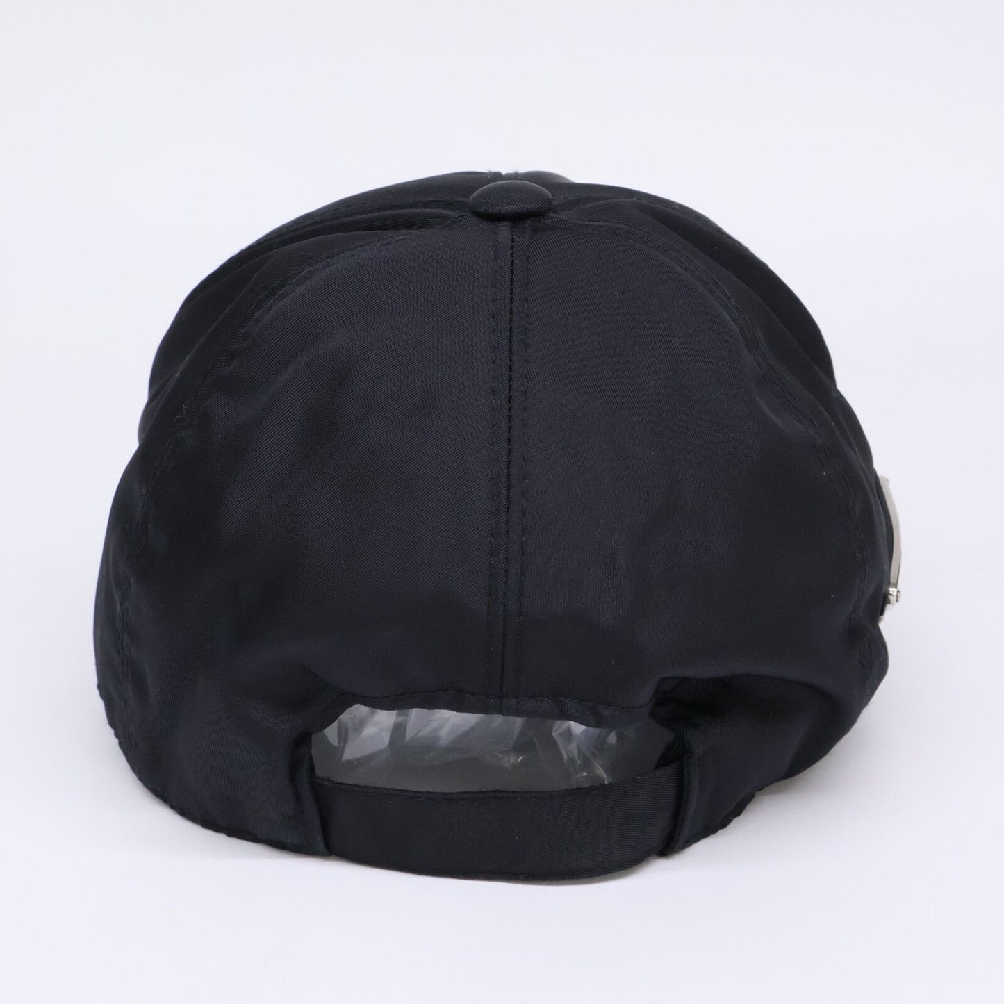 Prada Triangle Plate Nylon Baseball Cap — view 4