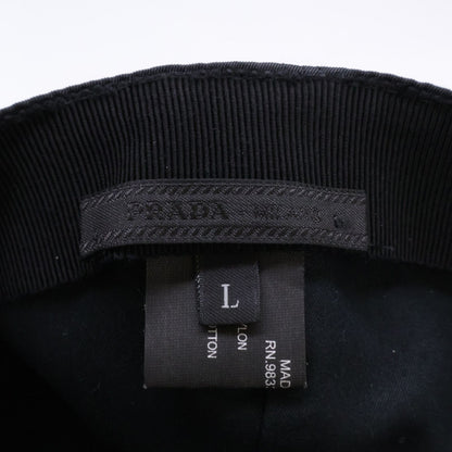 Prada Triangle Plate Nylon Baseball Cap — view 8