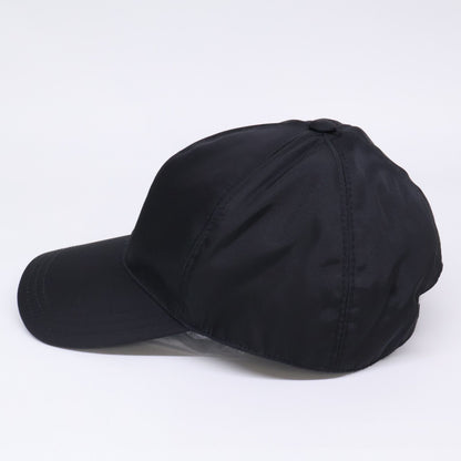 Prada Triangle Plate Nylon Baseball Cap — view 3