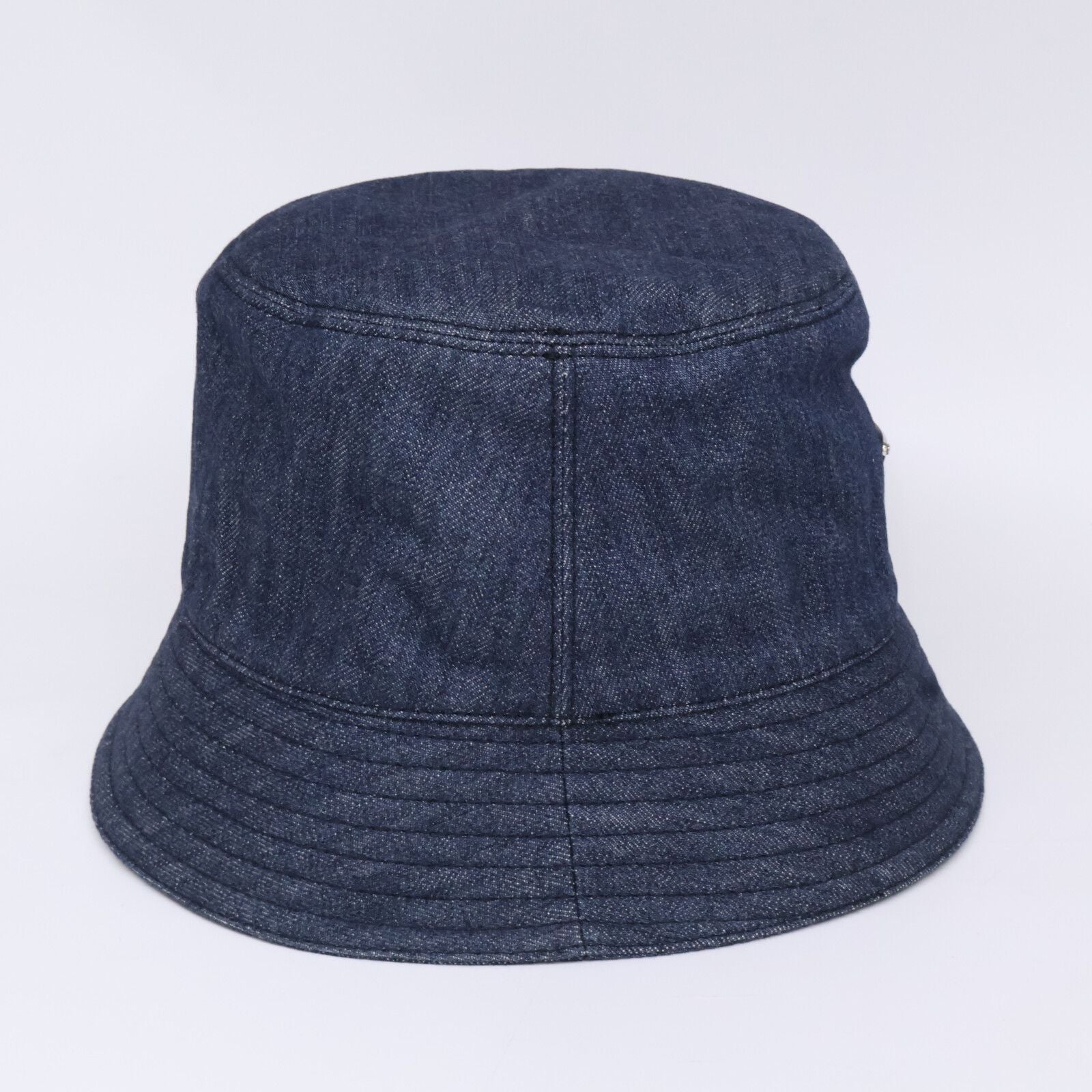 Prada Aj6 Triangle Plate Denim Bucket — view 5