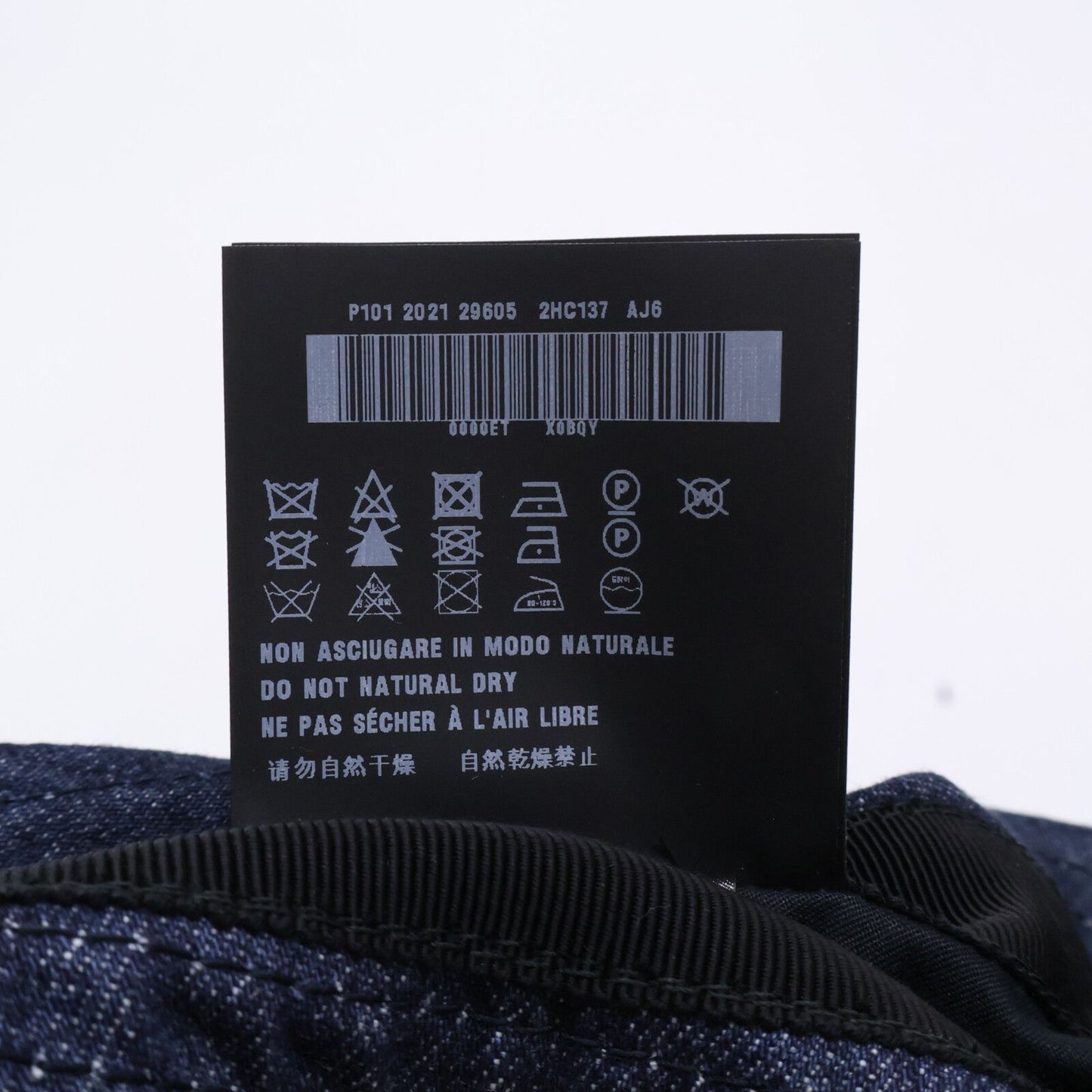 Prada Aj6 Triangle Plate Denim Bucket — view 9