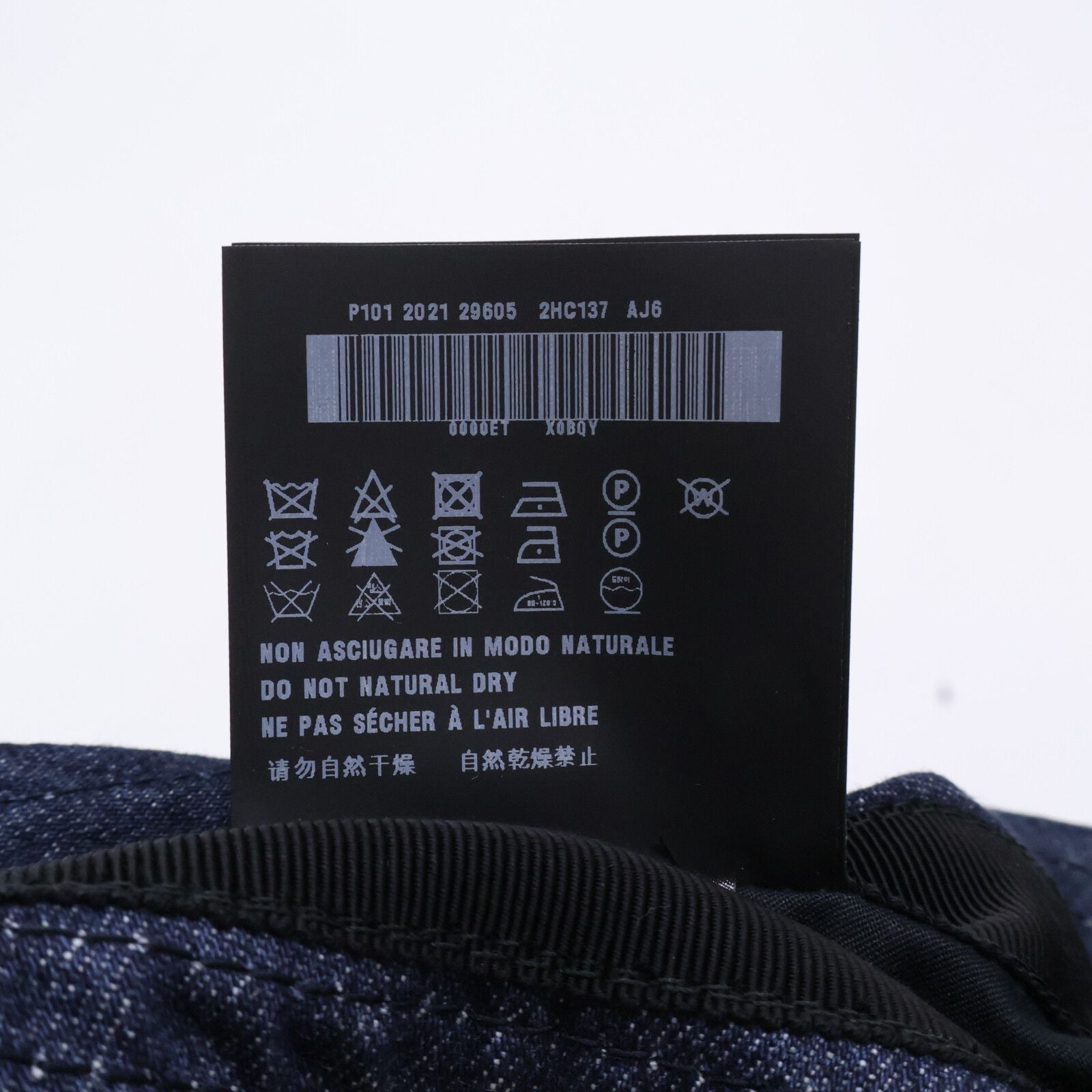 Prada Aj6 Triangle Plate Denim Bucket — view 9