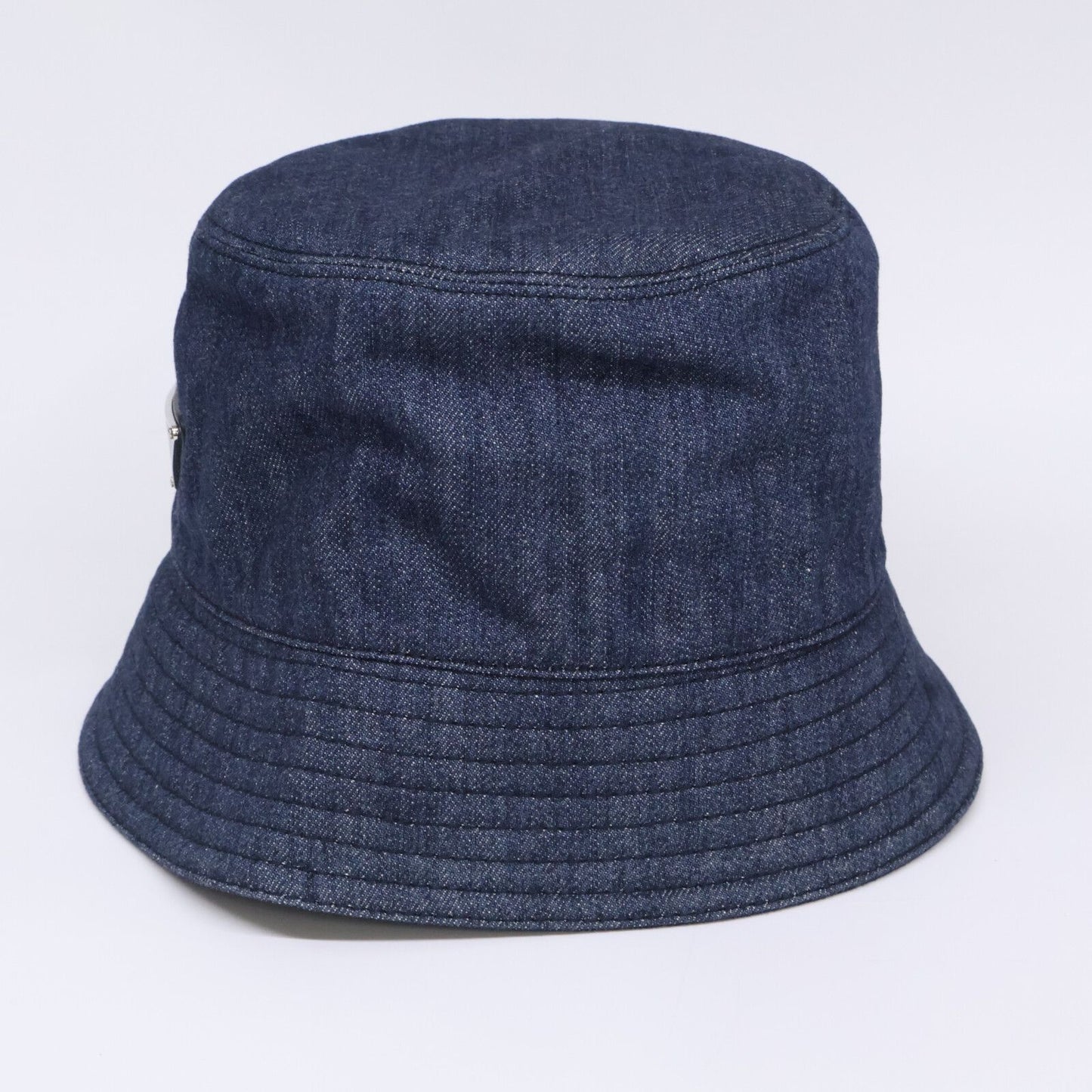 Prada Aj6 Triangle Plate Denim Bucket — view 3