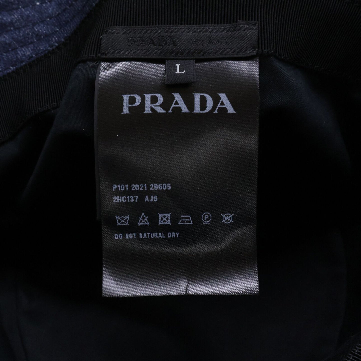 Prada Aj6 Triangle Plate Denim Bucket — view 8