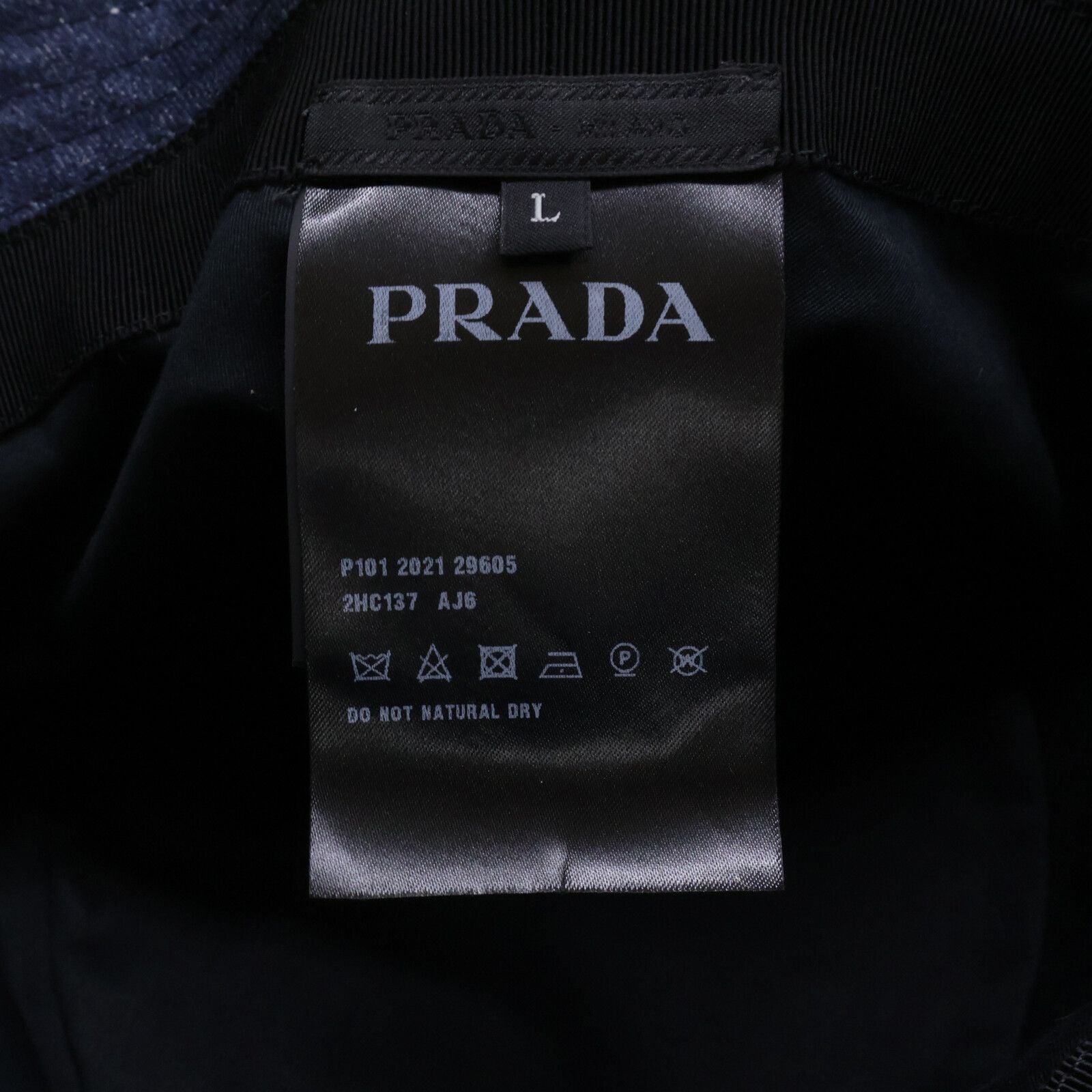 Prada Aj6 Triangle Plate Denim Bucket — view 8