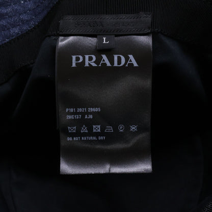 Prada Aj6 Triangle Plate Denim Bucket — view 8