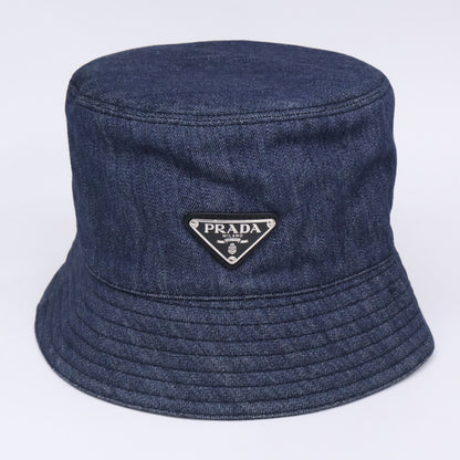 Prada Aj6 Triangle Plate Denim Bucket — view 2