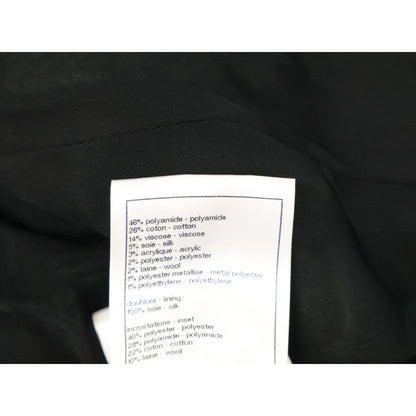 Chanel CC Logo Button Tweed Collarless Jacket 34 — view 7