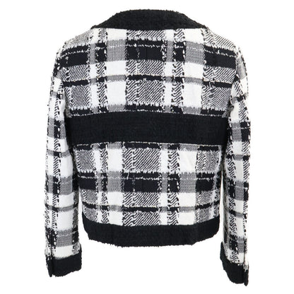 Chanel CC Logo Button Tweed Collarless Jacket 34 — view 3