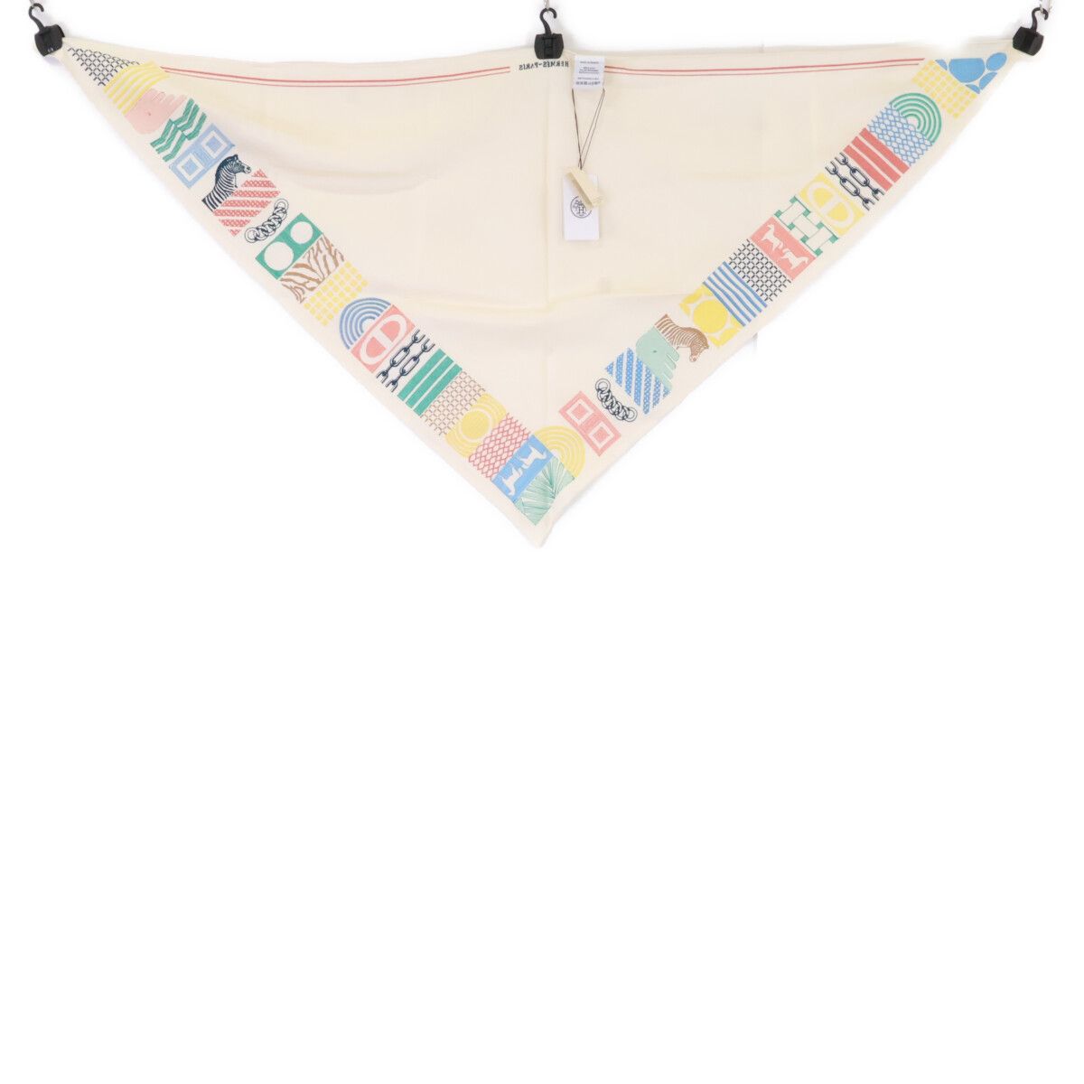 Hermes 01 Pointe Brodet Twilly Block Silk Scarf — view 2