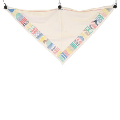 Hermes 01 Pointe Brodet Twilly Block Silk Scarf