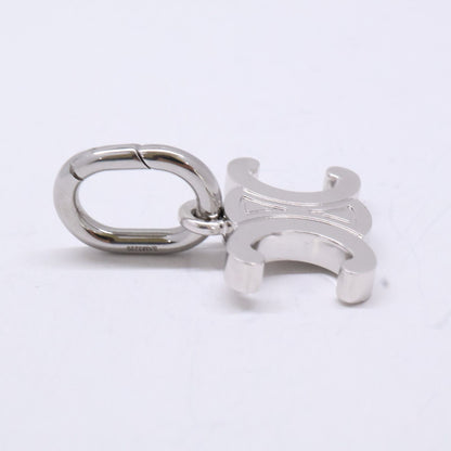 Celine Charm Triomphe Rhodium Finish Brass Keychain — view 3