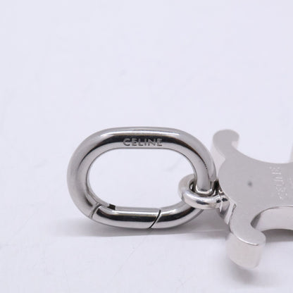 Celine Charm Triomphe Rhodium Finish Brass Keychain — view 6