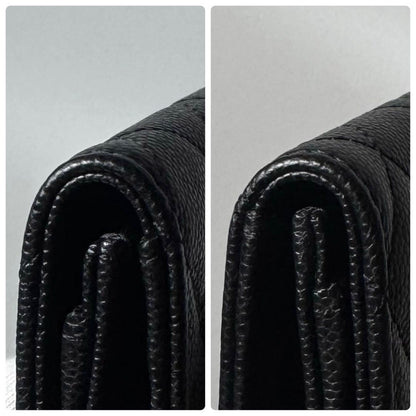 Chanel 19 Card Case Caviar Leather Black — view 8