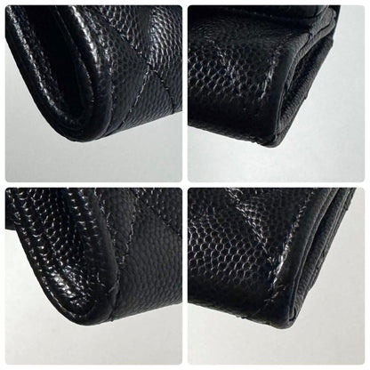 Chanel 19 Card Case Caviar Leather Black — view 7