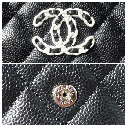 Chanel 19 Card Case Caviar Leather Black — view 9