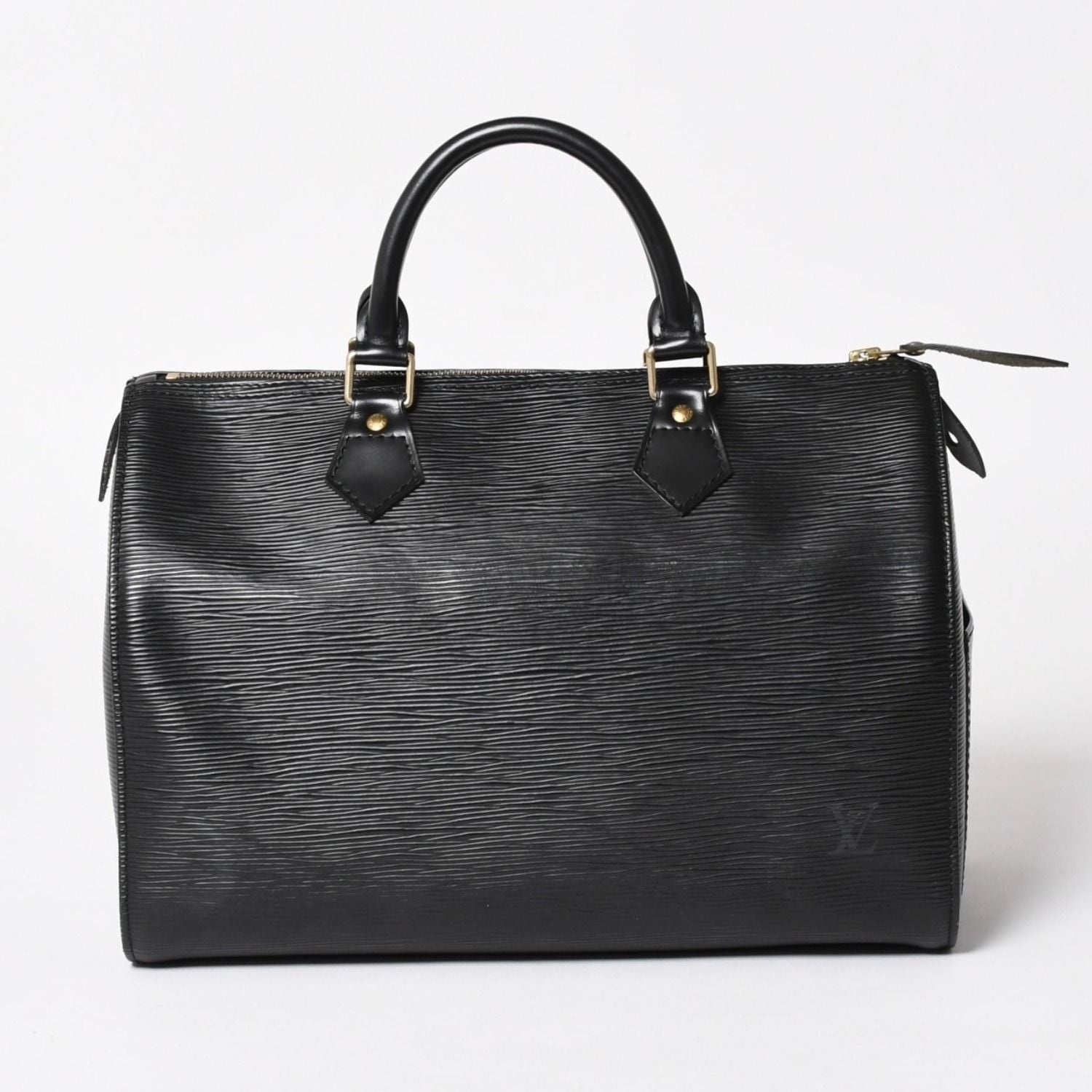 Louis Vuitton Speedy 30 Handbag Epi Leather Black Gold