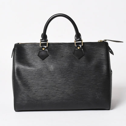 Louis Vuitton Speedy 30 Handbag Epi Leather Black Gold