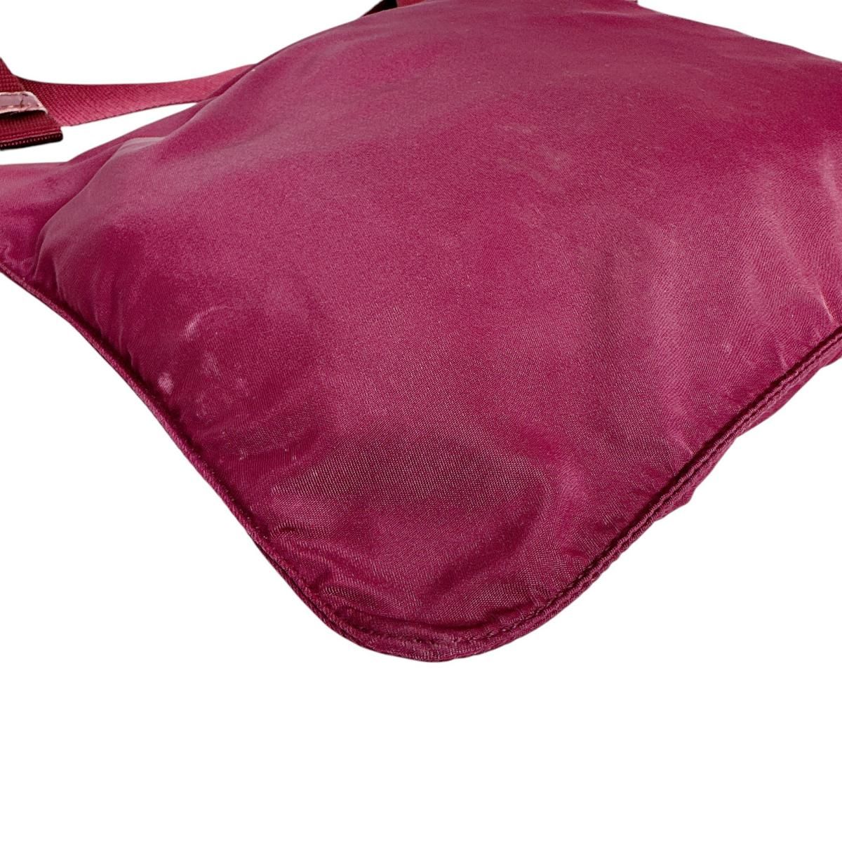 Prada Re-Nylon Cross Body Trianglelogo Shoulder Bag Wine Red — view 8