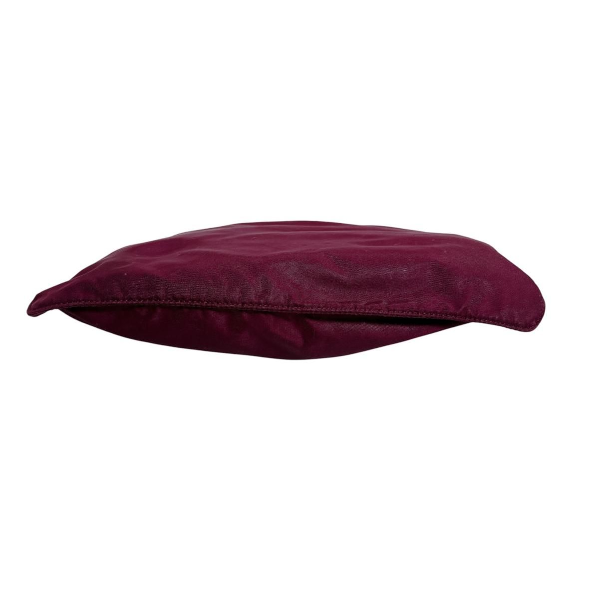 Prada Re-Nylon Cross Body Trianglelogo Shoulder Bag Wine Red — view 4
