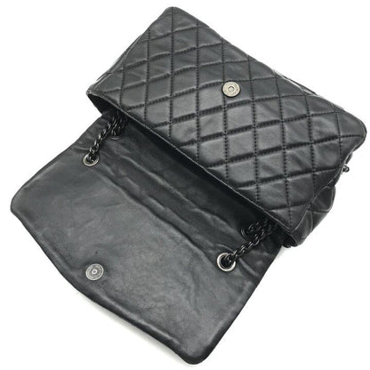 Chanel CC Logo Quilted Paris Moscow Chain Shoulder Bag Vintage Black — view 8