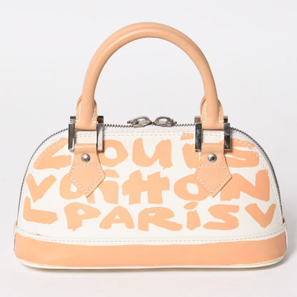 Louis Vuitton Monogram Graffiti Alma PM Horizon Tal Handbag White Beige — view 2