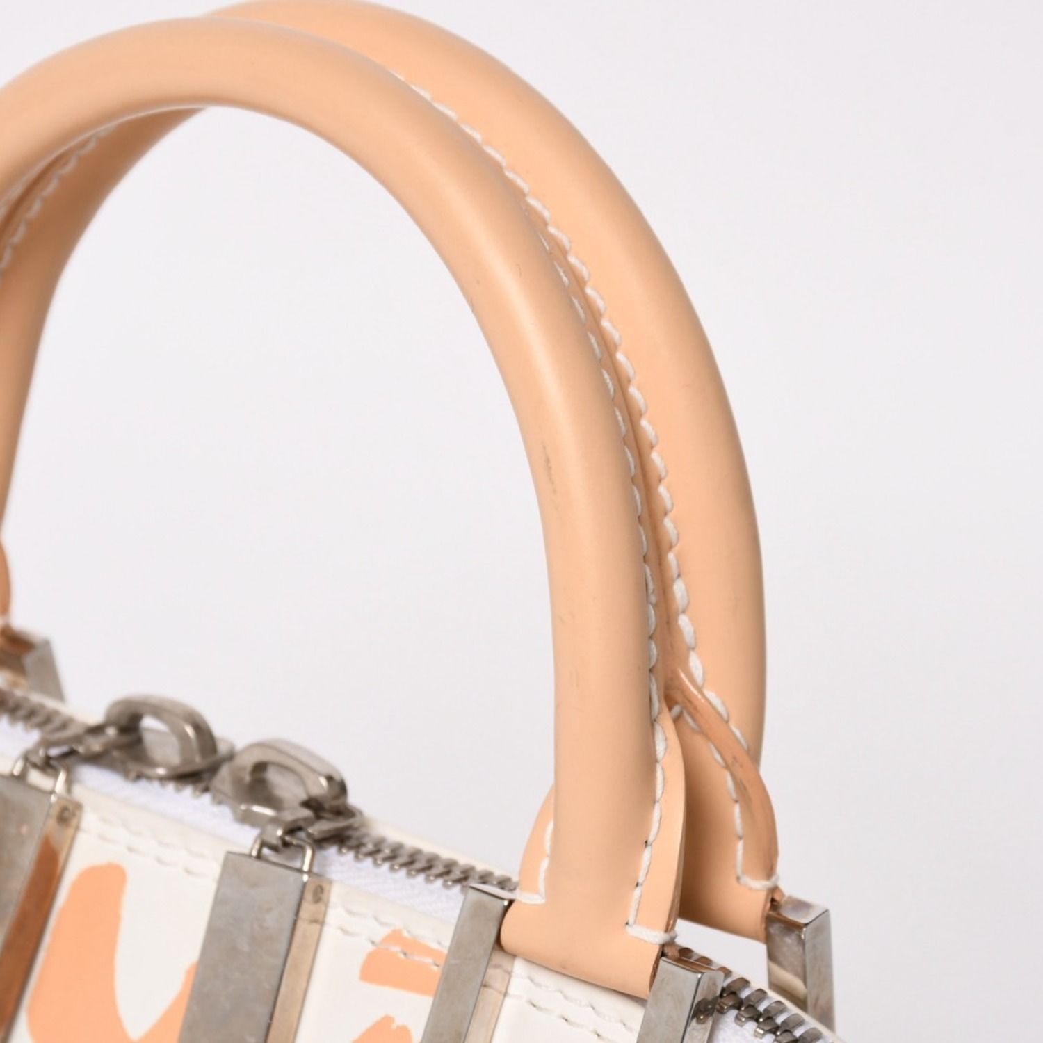 Louis Vuitton Monogram Graffiti Alma PM Horizon Tal Handbag White Beige — view 6