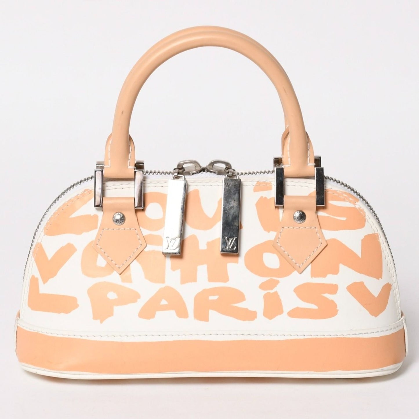 Louis Vuitton Monogram Graffiti Alma PM Horizon Tal Handbag White Beige