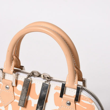 Louis Vuitton Monogram Graffiti Alma PM Horizon Tal Handbag White Beige — view 5