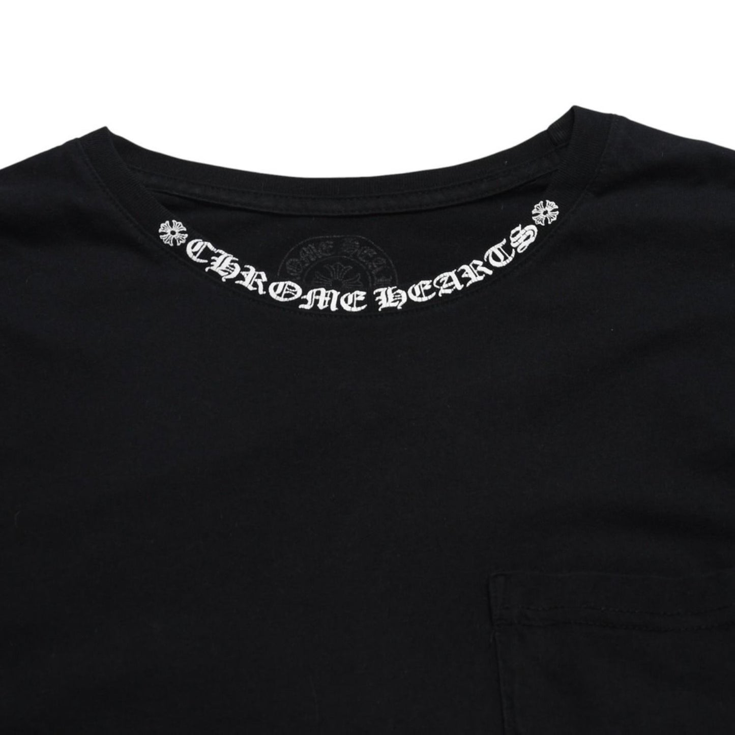 Chrome Hearts Long Sleeve T-Shirt CH Plus Horseshoe Scroll Label Black — view 2