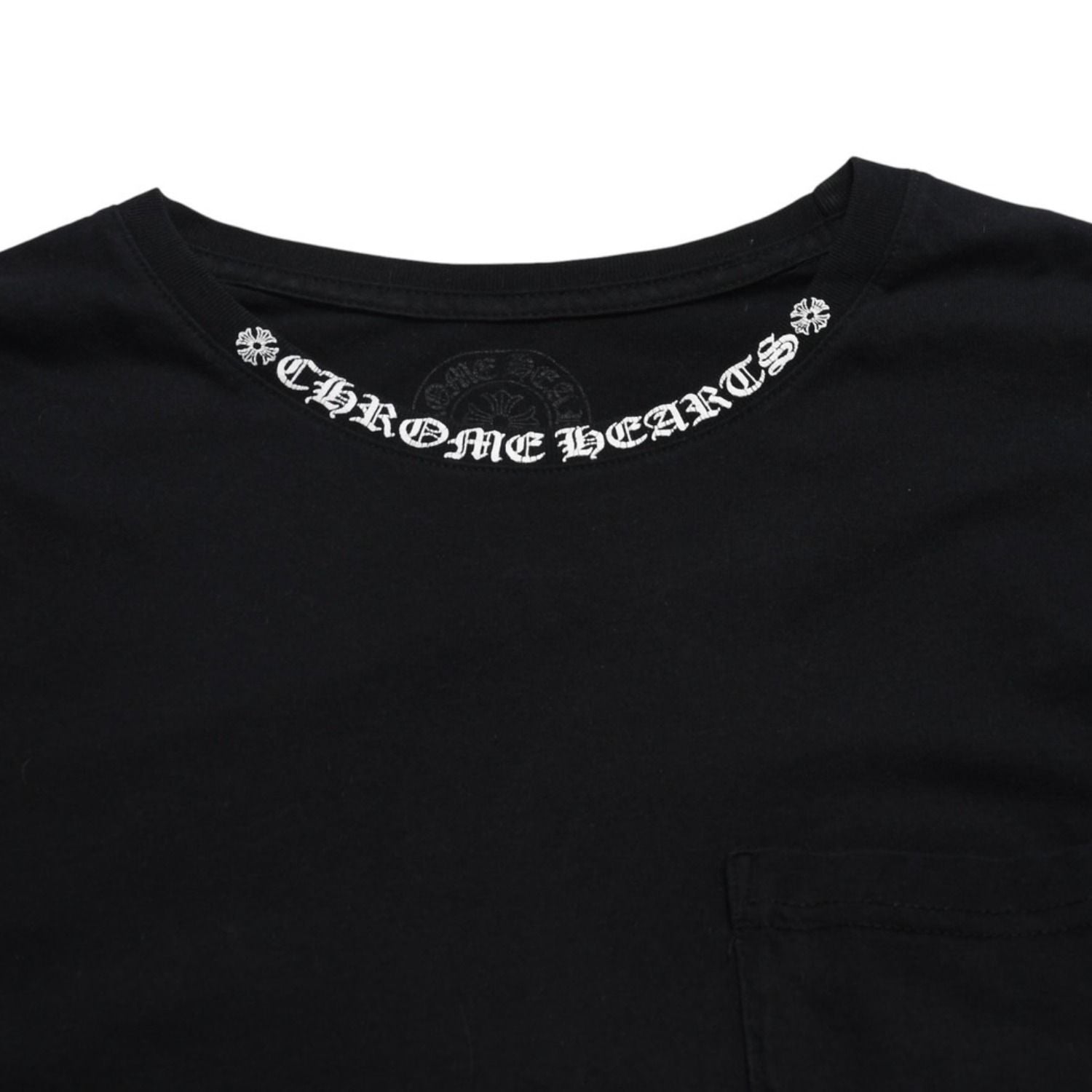 Chrome Hearts Long Sleeve T-Shirt CH Plus Horseshoe Scroll Label Black — view 2