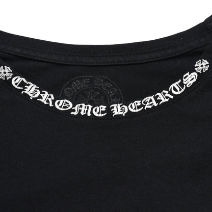 Chrome Hearts Long Sleeve T-Shirt CH Plus Horseshoe Scroll Label Black — view 7