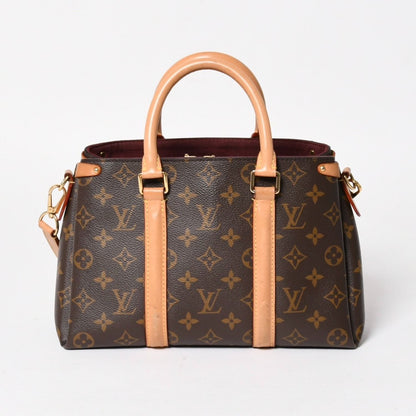 Louis Vuitton Soufflot BB Monogram Handbag Canvas Vachetta Leather Brown — view 2