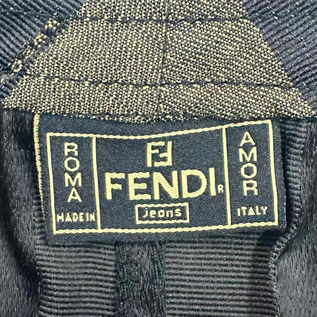 Fendi Zucca Pattern FF Logo with Belt Mini Skir Brown Black 44 Skirt — view 6