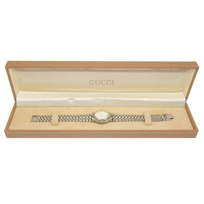 Gucci Stainless Steel Gold Plated Quartz Analog Display Ivory Dial Watch — view 8