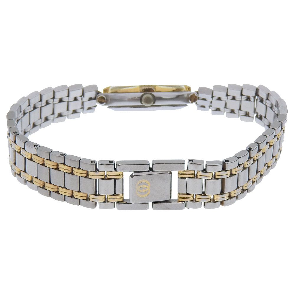 Gucci Stainless Steel Gold Plated Quartz Analog Display Ivory Dial Watch — view 5
